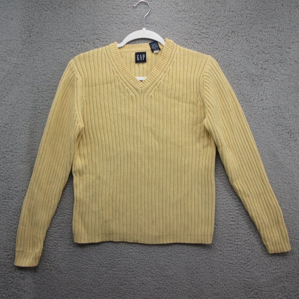 Gap Vintage Cotton Cable Knit V Neck Sweater Womens Extra